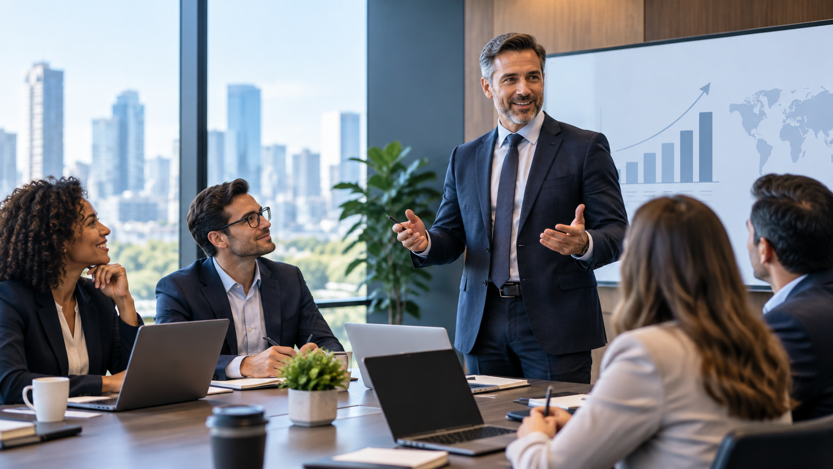 Executive MBA professionals in a leadership classroom